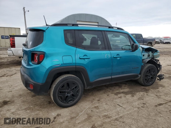2021 Jeep Renegade Upland z VIN ZACNJDAB2MPM64575, wystawiony jako Copart lot #42279995 z przebiegiem 59 107 mil mil oraz Szkoda całkowita • Salvage title. Historia ofert i sprzedaży dostępna na DreamBid. Obrazek 3.