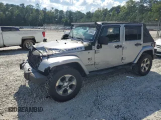 2018 Jeep Wrangler JK Unlimited Sahara with VIN 1C4HJWEG5JL801886, listed as a Copart auction lot 73849454 with 111,016 mi miles and Salvage Title. Bid and sale history available at carsss.com. Image 1.