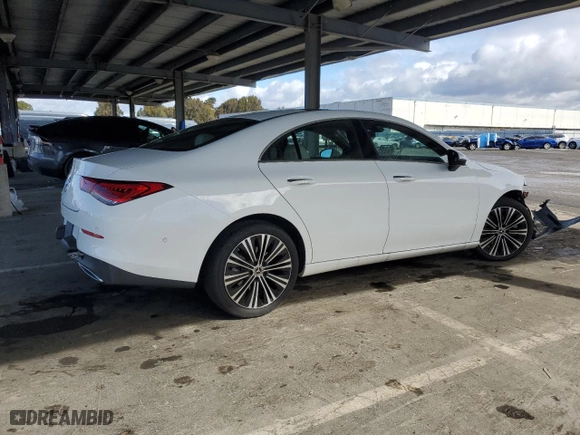 2021 Mercedes-Benz CLA with VIN W1K5J4GB9MN190042, listed as a Copart auction lot 48926935 with 34,453 mi miles and Salvage Title. Bid and sale history available at carsss.com. Image 3.