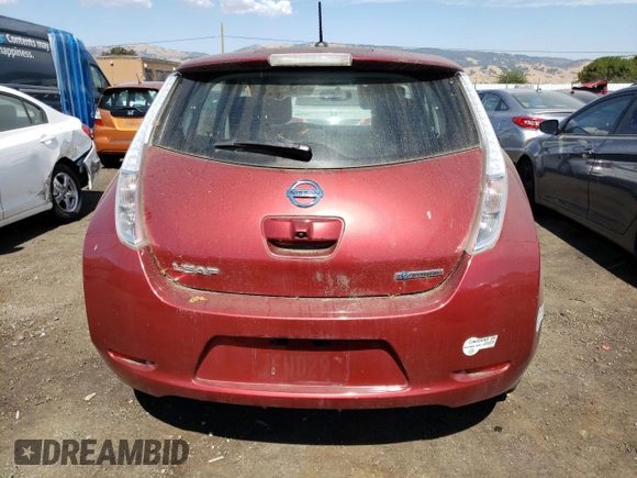 2015 Nissan LEAF SV with VIN 1N4AZ0CP0FC303912, listed as a Copart auction lot 64177143 with 24,733 mi miles. Bid and sale history available at carsss.com. Image 6.