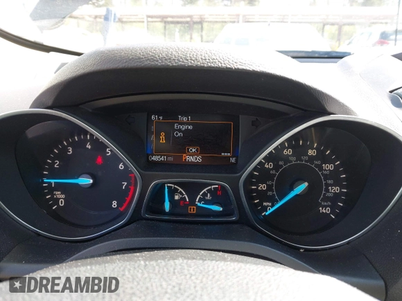 2017 Ford Escape S with VIN 1FMCU0F76HUC38828, listed as a IAAI auction lot 42100492 with 48,541 mi miles. Bid and sale history available at carsss.com. Image 7.
