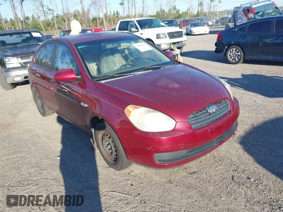 2007 Hyundai Accent GLS with VIN KMHCN46CX7U108664, listed as a IAAI auction lot 41688243 with 188,306 mi miles. Bid and sale history available at carsss.com. Image 1.