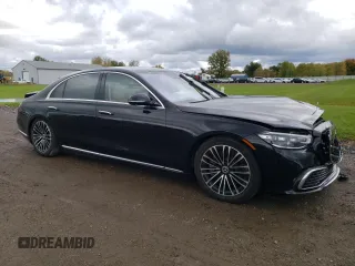 2022 Mercedes-Benz S-Class S 500 with VIN W1K6G6DB0NA088382, listed as a Copart auction lot 76259014 with 19,866 mi miles and Salvage Title. Bid and sale history available at carsss.com. Image 4.