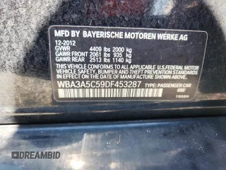 2013 BMW 3 Series 328i with VIN WBA3A5C59DF453287, listed as a Copart auction lot 62814395 with 172,767 mi miles and Clean title. Bid and sale history available at DreamBid. Image 13.