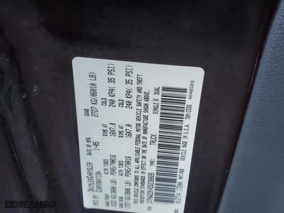2005 Dodge Dakota ST with VIN 1D7HW22K45S236826, listed as a Copart auction lot 87455254 with 86,352 mi miles and Salvage Title. Bid and sale history available at carsss.com. Image 12.
