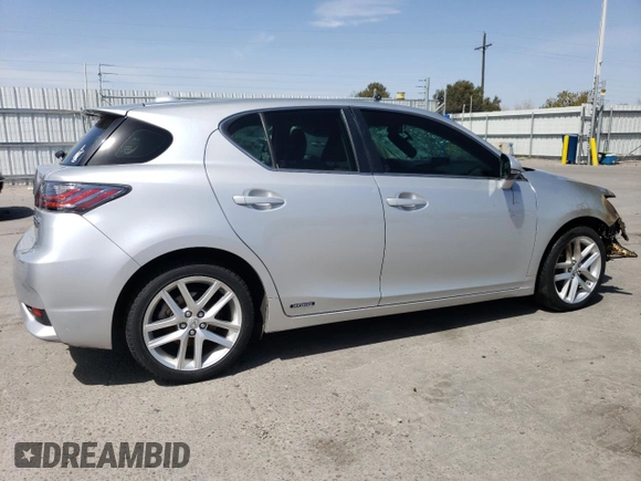 2014 Lexus CT 200h with VIN JTHKD5BH2E2194912, listed as a Copart auction lot 50872395 with Not provided miles and Salvage title. Bid and sale history available at DreamBid. Image 3.