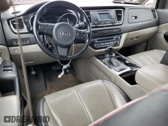 2016 Kia Sedona SX with VIN KNDMC5C19G6138038, listed as a Copart auction lot 61634964 with 0 mi miles and Clean Title. Bid and sale history available at carsss.com. Image 8.