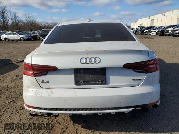 2019 Audi A4 Premium Plus with VIN WAUENAF45KA027051, listed as a Copart auction lot 41481465 with 0 mi miles and Salvage Title. Bid and sale history available at carsss.com. Image 6.