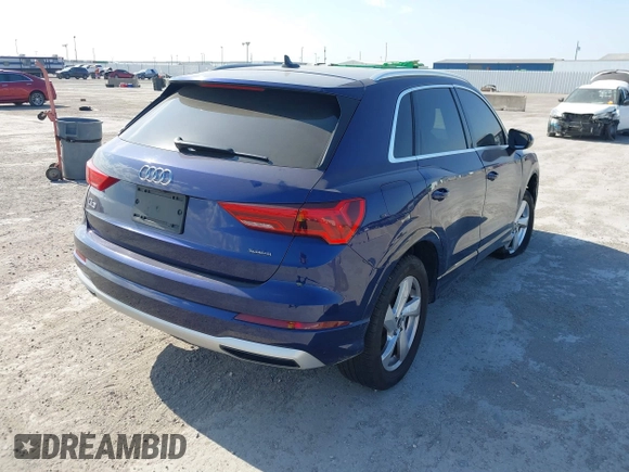 2021 Audi Q3 Premium with VIN WA1AUCF32M1066149, listed as a IAAI auction lot 40695269 with 92,598 mi miles and . Bid and sale history available at DreamBid. Image 4.