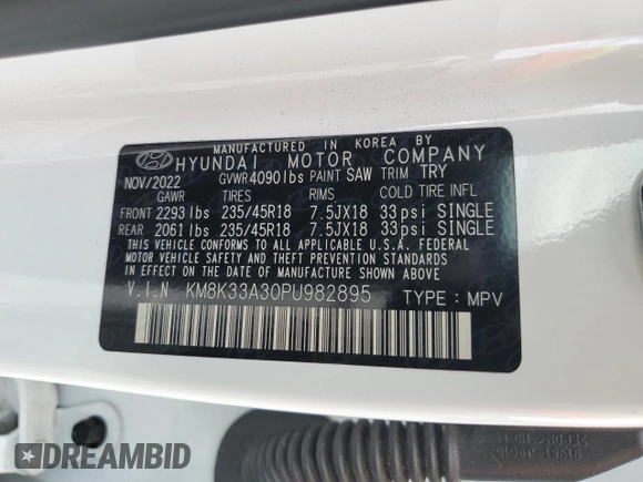 2023 Hyundai Kona N Line with VIN KM8K33A30PU982895, listed as a Copart auction lot 78129374 with 14,473 mi miles and Salvage Title. Bid and sale history available at carsss.com. Image 14.