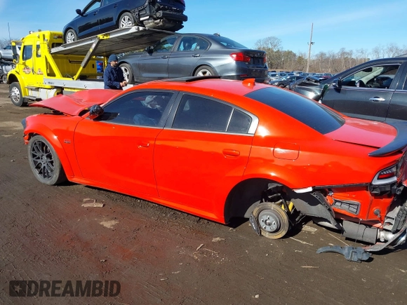 2023 Dodge Charger Scat Pack Widebody with VIN 2C3CDXGJ4PH670928, listed as a IAAI auction lot 41492124 with 64 mi miles and . Bid and sale history available at DreamBid. Image 14.