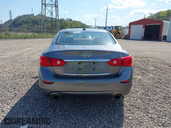 2014 Infiniti Q50 Premium with VIN JN1BV7AR4EM700333, listed as a IAAI auction lot 42109470 with 91,408 mi miles. Bid and sale history available at carsss.com. Image 17.