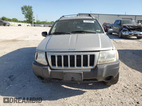 2004 Jeep Grand Cherokee Laredo with VIN 1J4GW48S34C307347, listed as a Copart auction lot 55749565 with Not provided miles and Salvage title. Bid and sale history available at DreamBid. Image 5.