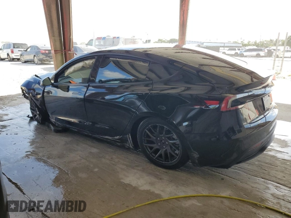 2025 Tesla Model 3 Long Range with VIN 5YJ3E1EA3SF942442, listed as a Copart auction lot 57716185 with Not provided miles and Non repairable. Bid and sale history available at DreamBid. Image 2.
