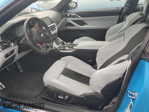2023 BMW M4 Competition xDrive with VIN WBS43AZ04PCM30889, listed as a Copart auction lot 81932723 with 7,822 mi miles and Salvage title. Bid and sale history available at DreamBid. Image 7.