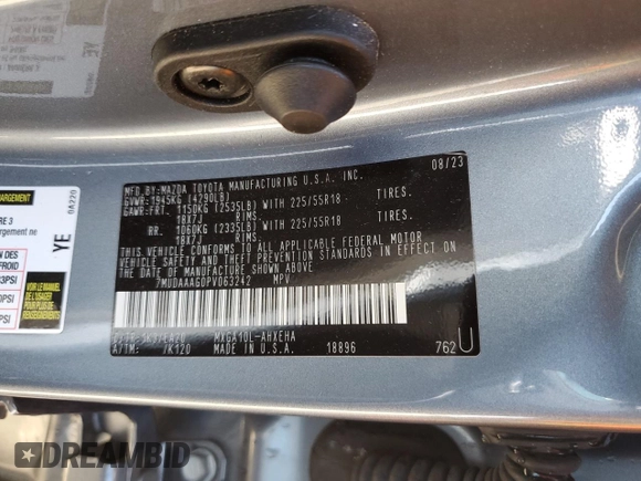 2023 Toyota Corolla Cross XLE with VIN 7MUDAAAG0PV063242, listed as a Copart auction lot 52511585 with 10,695 mi miles and Salvage title. Bid and sale history available at DreamBid. Image 16.
