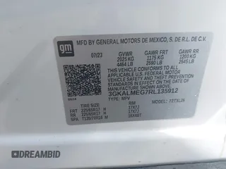 2024 GMC Terrain SLE с VIN 3GKALMEG7RL135912, выставлен на аукционе IAAI как лот 42635571 с пробегом Не указан миль и . История ставок и продаж доступна на DreamBid. Изображение 9.