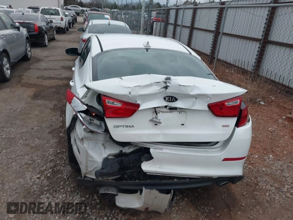 2015 Kia Optima LX with VIN KNAGM4A74F5587415, listed as a IAAI auction lot 41184428 with 128,549 mi miles. Bid and sale history available at carsss.com. Image 16.