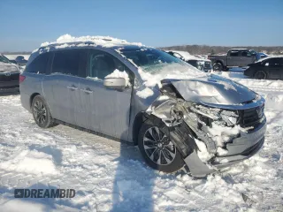 2024 Honda Odyssey EX-L with VIN 5FNRL6H62RB043232, listed as a Copart auction lot 87772175 with 22,130 mi miles and Salvage Title. Bid and sale history available at DreamBid. Image 4.