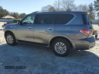 2017 Nissan Armada SV with VIN JN8AY2ND8H9008850, listed as a Copart auction lot 49379285 with 118,878 mi miles and Salvage Title. Bid and sale history available at carsss.com. Image 2.