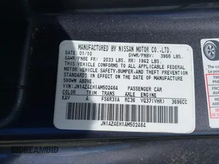 2010 Nissan 370Z Touring z VIN JN1AZ4EH1AM502464, wystawiony jako IAAI lot #42180616 z przebiegiem 145 598 mil mil oraz . Historia ofert i sprzedaży dostępna na DreamBid. Obrazek 9.