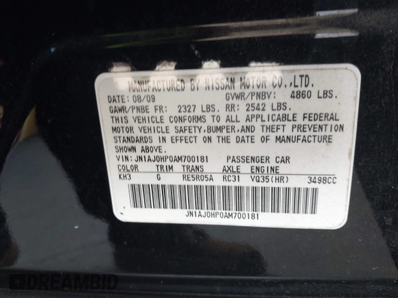 2010 Infiniti EX with VIN JN1AJ0HP0AM700181, listed as a IAAI auction lot 42515423 with 117,651 mi miles and . Bid and sale history available at DreamBid. Image 9.