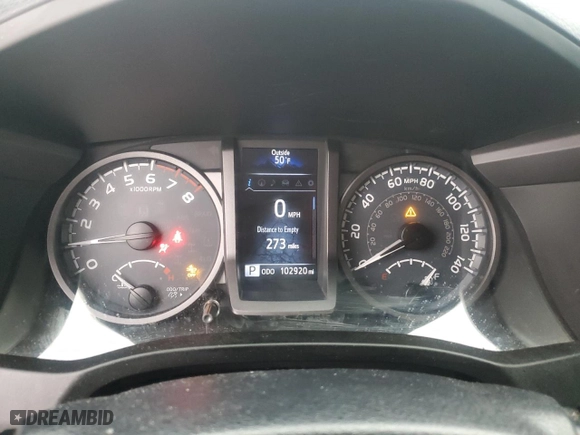 2019 Toyota Tacoma 4WD SR with VIN 3TMCZ5AN8KM217340, listed as a Copart auction lot 47365675 with 102,920 mi miles and Salvage Title. Bid and sale history available at carsss.com. Image 9.