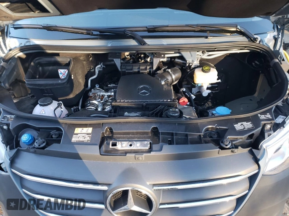 2024 Mercedes-Benz Sprinter Cargo with VIN W1W4NBHY6RP664787, listed as a Copart auction lot 89379995 with 1,366 mi miles and Salvage Title. Bid and sale history available at carsss.com. Image 11.