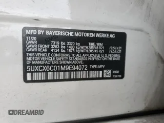 2021 BMW X7 M50i with VIN 5UXCX6C01M9E94072, listed as a Copart auction lot 78746064 with 34,400 mi miles and Salvage Title. Bid and sale history available at carsss.com. Image 12.