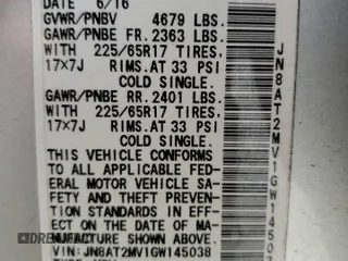 2016 Nissan Rogue S with VIN JN8AT2MV1GW145038, listed as a Copart auction lot 53784785 with 97,545 mi miles and Clean Title. Bid and sale history available at carsss.com. Image 13.