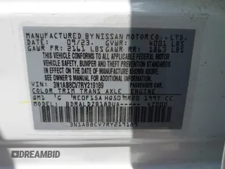 2024 Nissan Sentra SV z VIN 3N1AB8CV7RY219189, wystawiony jako IAAI lot #42240272 z przebiegiem 50 482 mil mil oraz . Historia ofert i sprzedaży dostępna na DreamBid. Obrazek 9.