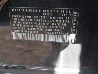 2012 Volkswagen Jetta TDI w/Sunroof с VIN 3VWPL7AJ2CM692461, выставлен на аукционе IAAI как лот 41379125 с пробегом 161 168 миль миль и . История ставок и продаж доступна на DreamBid. Изображение 9.