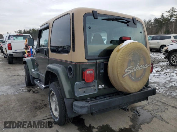 1997 Jeep Wrangler Sahara with VIN 1J4FY49S8VP466332, listed as a Copart auction lot 87898585 with 117,814 mi miles and Clean Title. Bid and sale history available at carsss.com. Image 2.