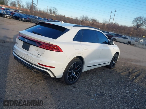 2019 Audi Q8 Prestige with VIN WA1FVAF19KD038382, listed as a IAAI auction lot 41237280 with 57,504 mi miles and . Bid and sale history available at DreamBid. Image 4.