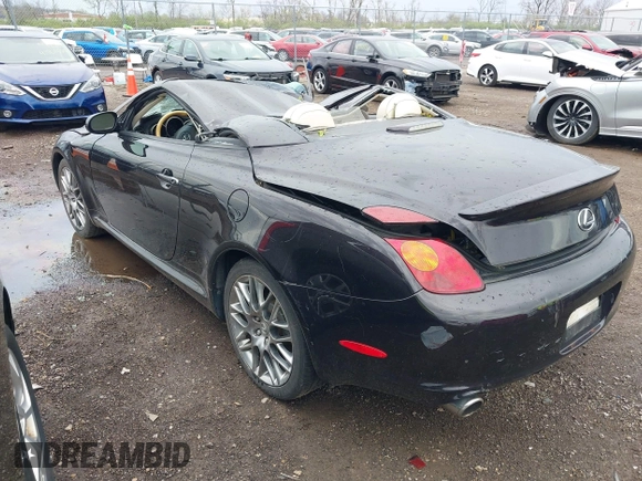 2004 Lexus SC with VIN JTHFN48Y040057283, listed as a IAAI auction lot 41961129 with 162,736 mi miles. Bid and sale history available at carsss.com. Image 3.