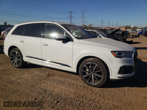 2023 Audi Q7 Premium Plus with VIN WA1LXBF76PD005774, listed as a Copart auction lot 75719694 with 14,207 mi miles and Salvage Title. Bid and sale history available at carsss.com. Image 4.