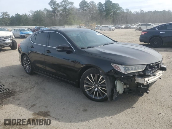 2018 Acura TLX Advance with VIN 19UUB3F72JA004095, listed as a Copart auction lot 45872825 with 101,214 mi miles and Salvage title. Bid and sale history available at DreamBid. Image 4.