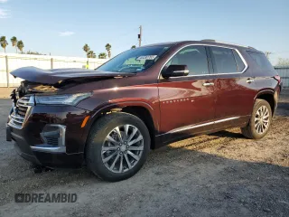 2023 Chevrolet Traverse Premier z VIN 1GNERKKW4PJ102325, wystawiony jako Copart lot #43480765 z przebiegiem 45 889 mil mil oraz Czysty tytuł • Clean title. Historia ofert i sprzedaży dostępna na DreamBid. Obrazek 1.