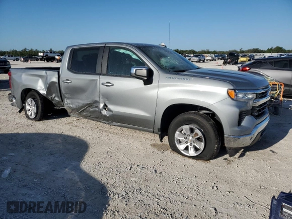 2025 Chevrolet Silverado 1500 LT with VIN 1GCPACED8SZ113623, listed as a Copart auction lot 49173355 with 7,155 mi miles and Salvage Title. Bid and sale history available at DreamBid. Image 4.