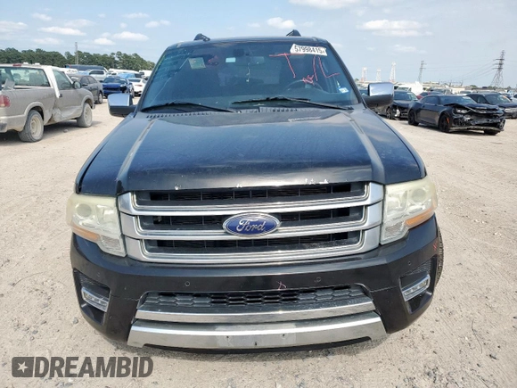 2015 Ford Expedition Max Platinum with VIN 1FMJK1LT5FEF24973, listed as a Copart auction lot 57998415 with 252,476 mi miles and Salvage title. Bid and sale history available at DreamBid. Image 5.