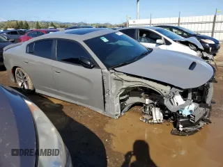 2023 Dodge Charger GT with VIN 2C3CDXHG0PH670993, listed as a Copart auction lot 48915405 with 7,740 mi miles and Salvage Title. Bid and sale history available at DreamBid. Image 4.