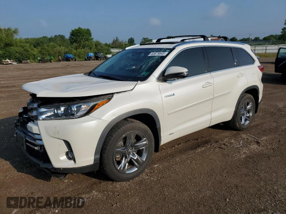 2019 Toyota Highlander Hybrid Limited with VIN 5TDDGRFH2KS071859, listed as a Copart auction lot 63679845 with 56,709 mi miles and Salvage title. Bid and sale history available at DreamBid. Image 1.