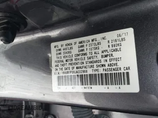 2018 Acura TLX w/Technology Pkg with VIN 19UUB1F5XJA002968, listed as a IAAI auction lot 41375655 with 97,166 mi miles. Bid and sale history available at carsss.com. Image 9.