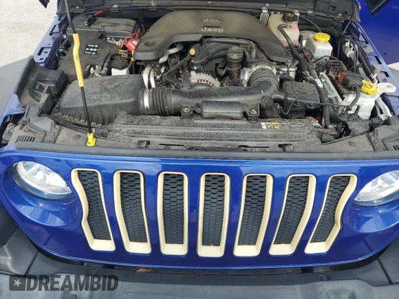 2020 Jeep Wrangler Unlimited Sport S with VIN 1C4HJXDG5LW174535, listed as a Copart auction lot 60888885 with 64,824 mi miles and Salvage title. Bid and sale history available at DreamBid. Image 12.