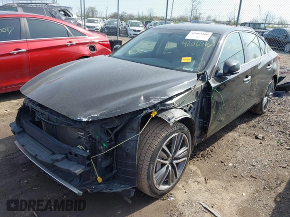 2015 Infiniti Q50 Premium with VIN JN1BV7AR1FM417499, listed as a IAAI auction lot 42063460 with 117,210 mi miles. Bid and sale history available at carsss.com. Image 18.