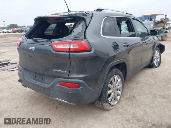 2015 Jeep Cherokee Limited with VIN 1C4PJLDB1FW708157, listed as a IAAI auction lot 41502567 with 85,354 mi miles and . Bid and sale history available at DreamBid. Image 4.