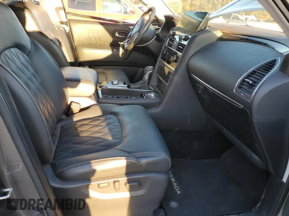 2023 Nissan Armada Platinum with VIN JN8AY2CC3P9181149, listed as a Copart auction lot 41335035 with 42,753 mi miles and Salvage Title. Bid and sale history available at carsss.com. Image 7.