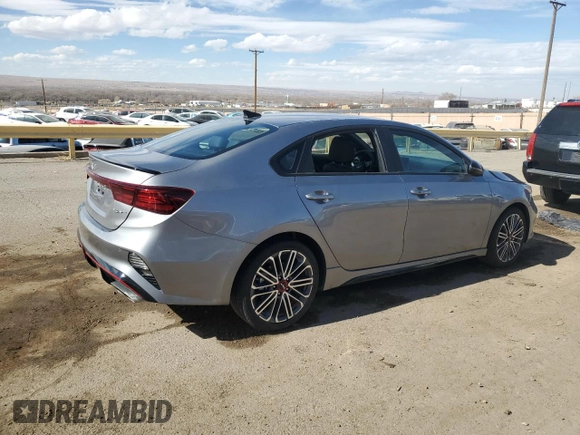 2024 Kia Forte GT with VIN 3KPF44AC4RE837045, listed as a Copart auction lot 43719895 with 4,608 mi miles and Salvage Title. Bid and sale history available at carsss.com. Image 3.