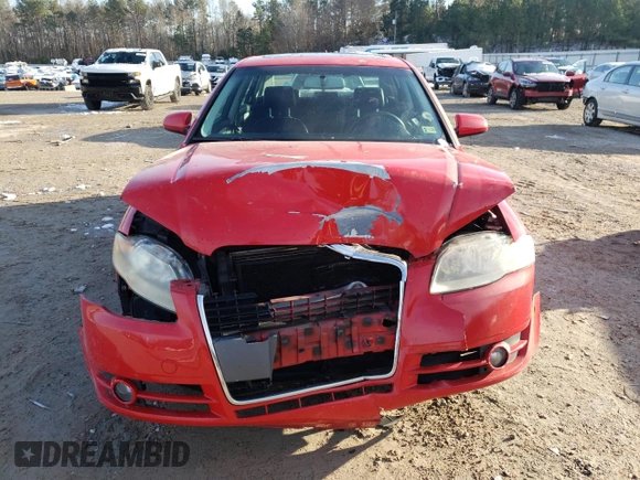 2007 Audi A4 2.0T with VIN WAUAF78E97A035908, listed as a Copart auction lot 87883905 with 160,029 mi miles and Salvage Title. Bid and sale history available at carsss.com. Image 5.