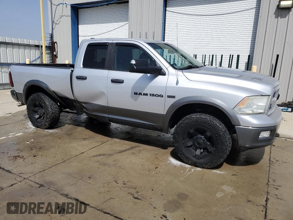 2011 Ram 1500 Big Horn with VIN 1D7RV1GT7BS700576, listed as a Copart auction lot 56128205 with 183,192 mi miles and Salvage title. Bid and sale history available at DreamBid. Image 4.
